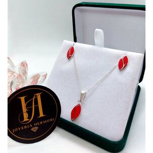 Conjuntos Gota Rubi Plata Ley 925
