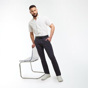 Camisa Slim Fit Manga Corta Hombre Az Black