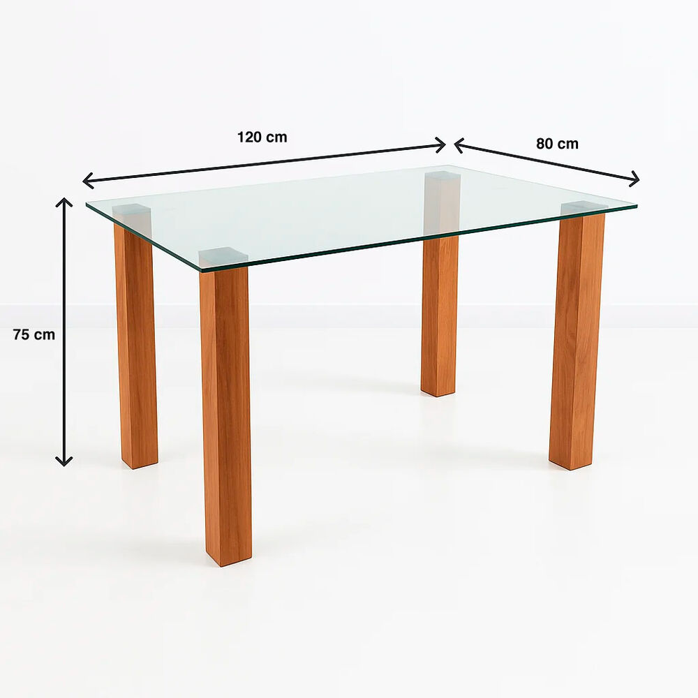 Mesa De Comedor Vidrio Quadra 120x80 image number 3.0
