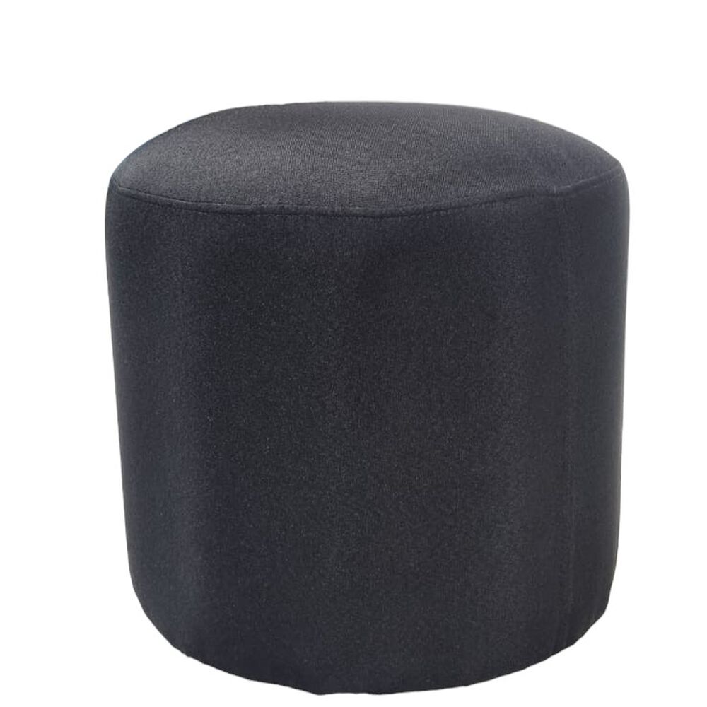 Pouf Redondo Lino Negro image number 1.0