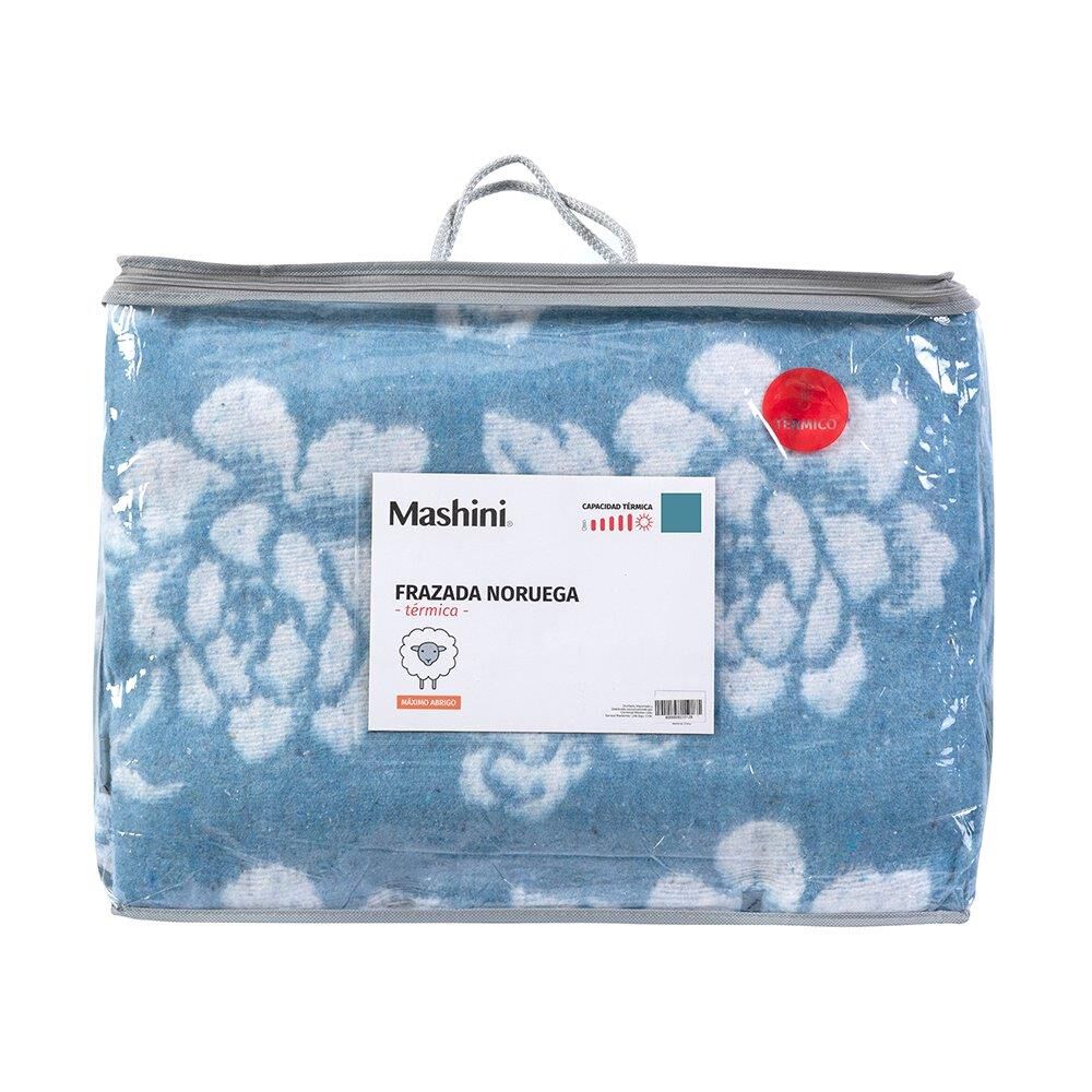 Frazada T&eacute;rmica Noruega 2 Plazas Celeste image number 2.0