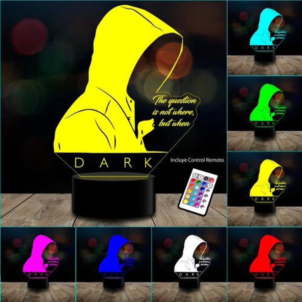 Lampara 3d Dark Serie Con Control Remoto 16 Colores image number 1.0