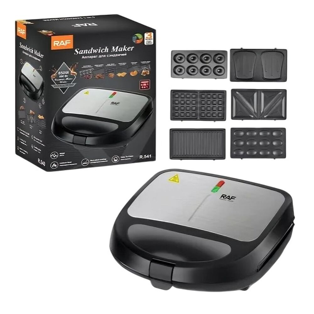 Maquina 6 En 1 Waflera Electrica Sandwichera Grill Donas R541 image number 2.0