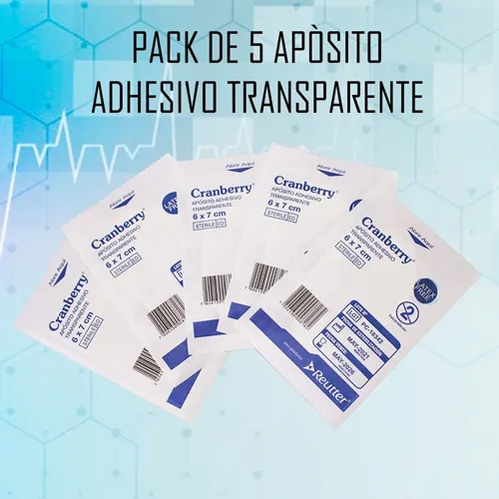 Apósito Adhesivo Transparente 6x7cm - Pack De 5 Unidades image number 3.0