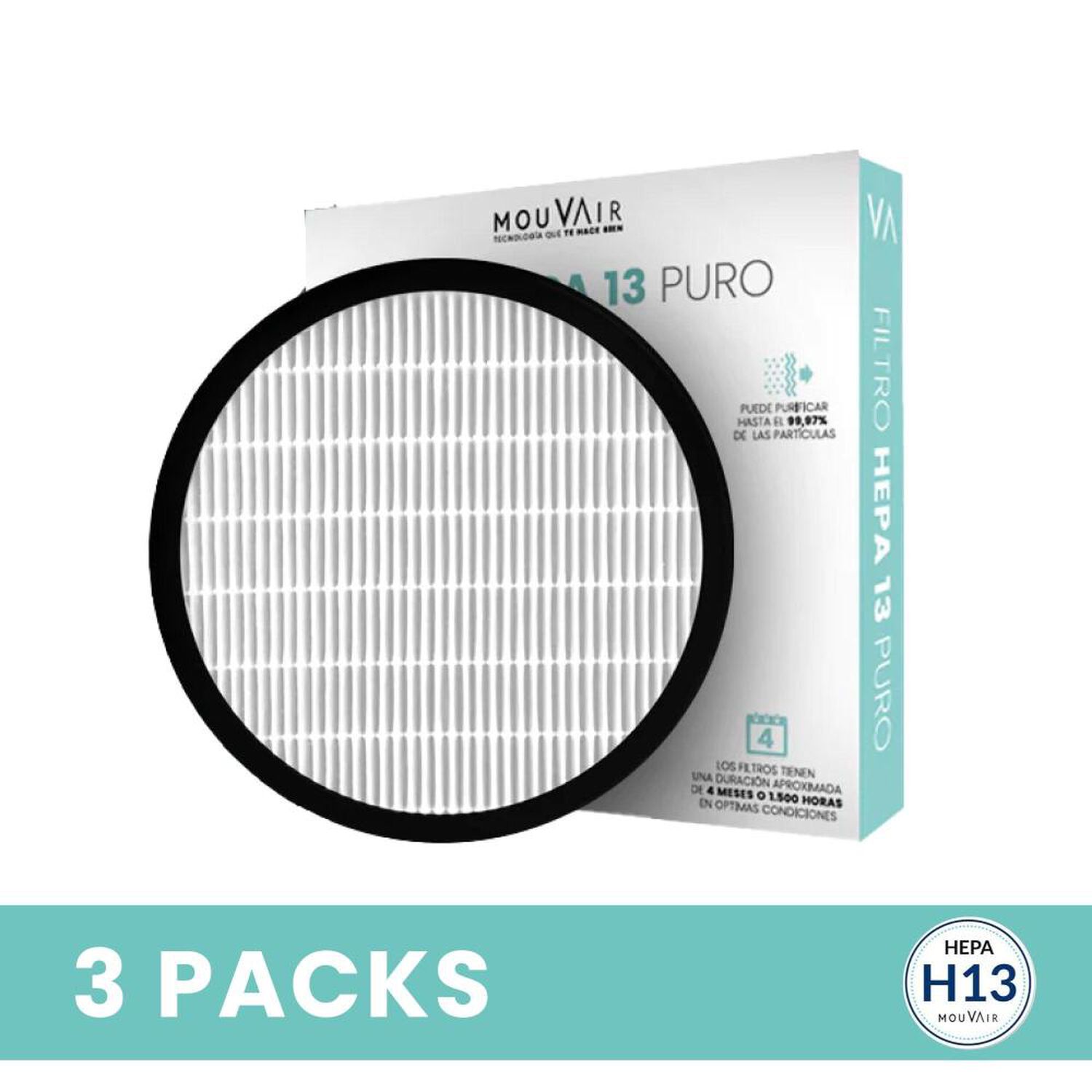 Pack De Filtros Hepa H13 Anual Mouvair Om image number 0.0