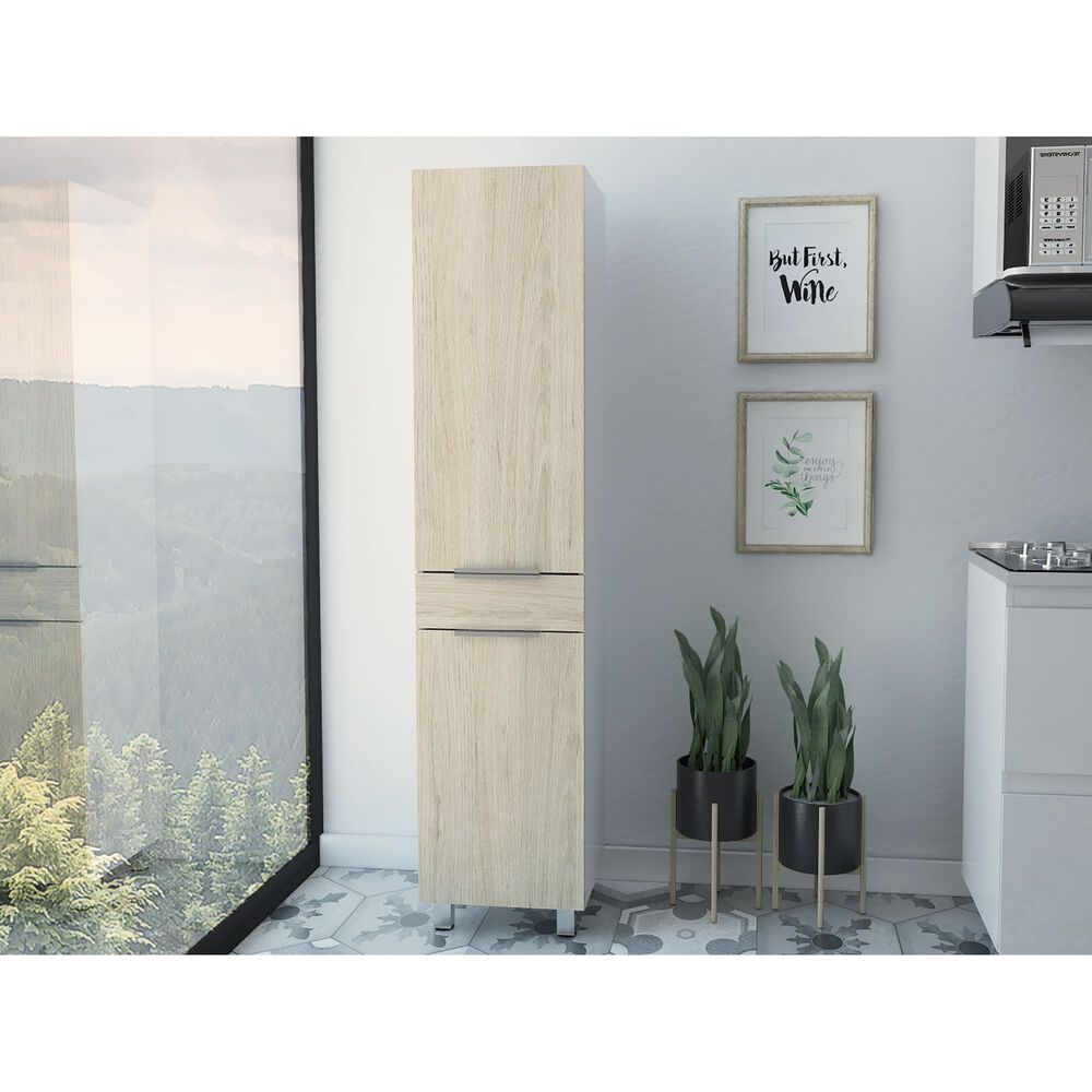 Mueble Alacena 2 Puertas 1 Cajon Fm-011c- Caf&eacute; Claro image number 7.0