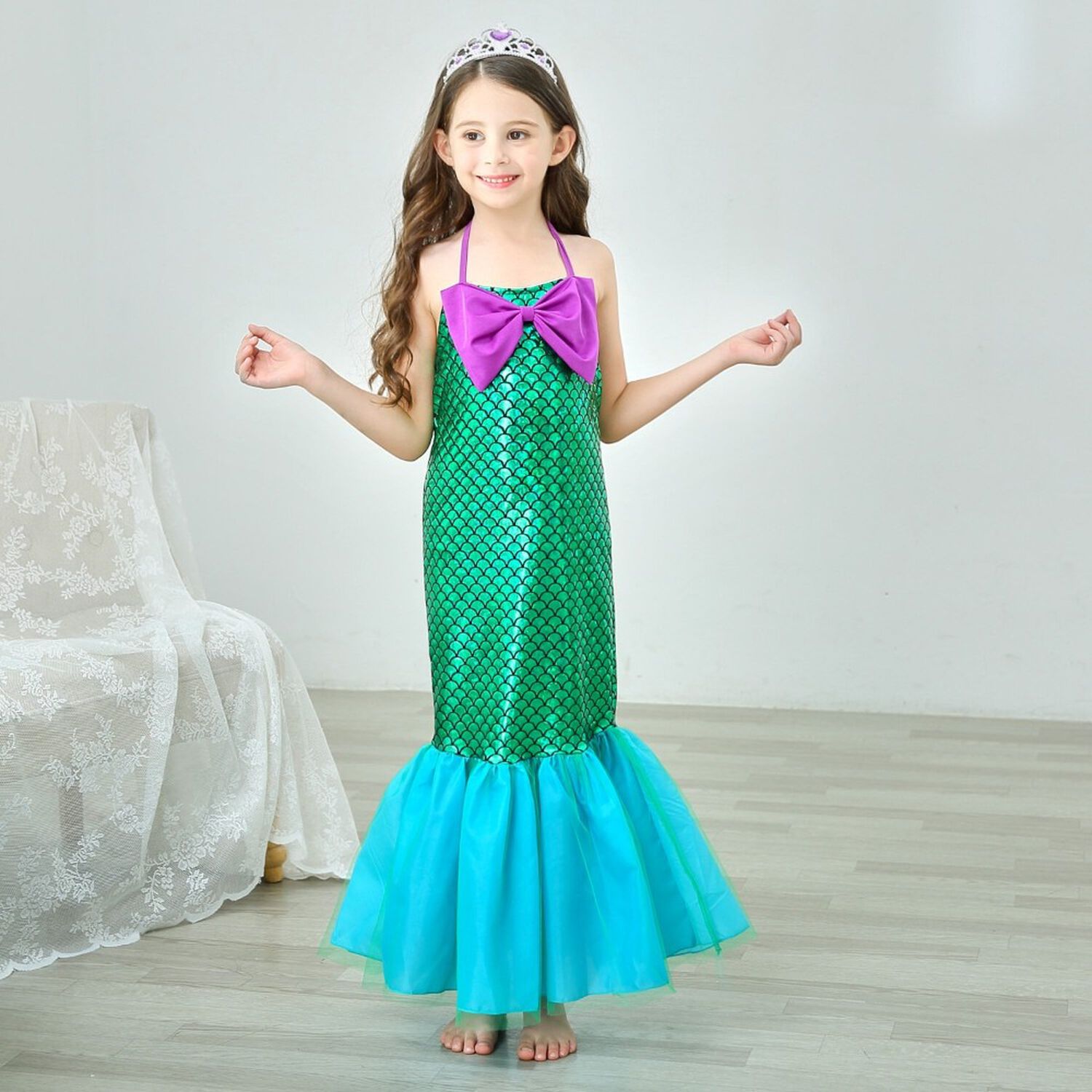 Disfraz Princesas Sirenita Ariel Para Ni&ntilde;a Disney image number 6.0