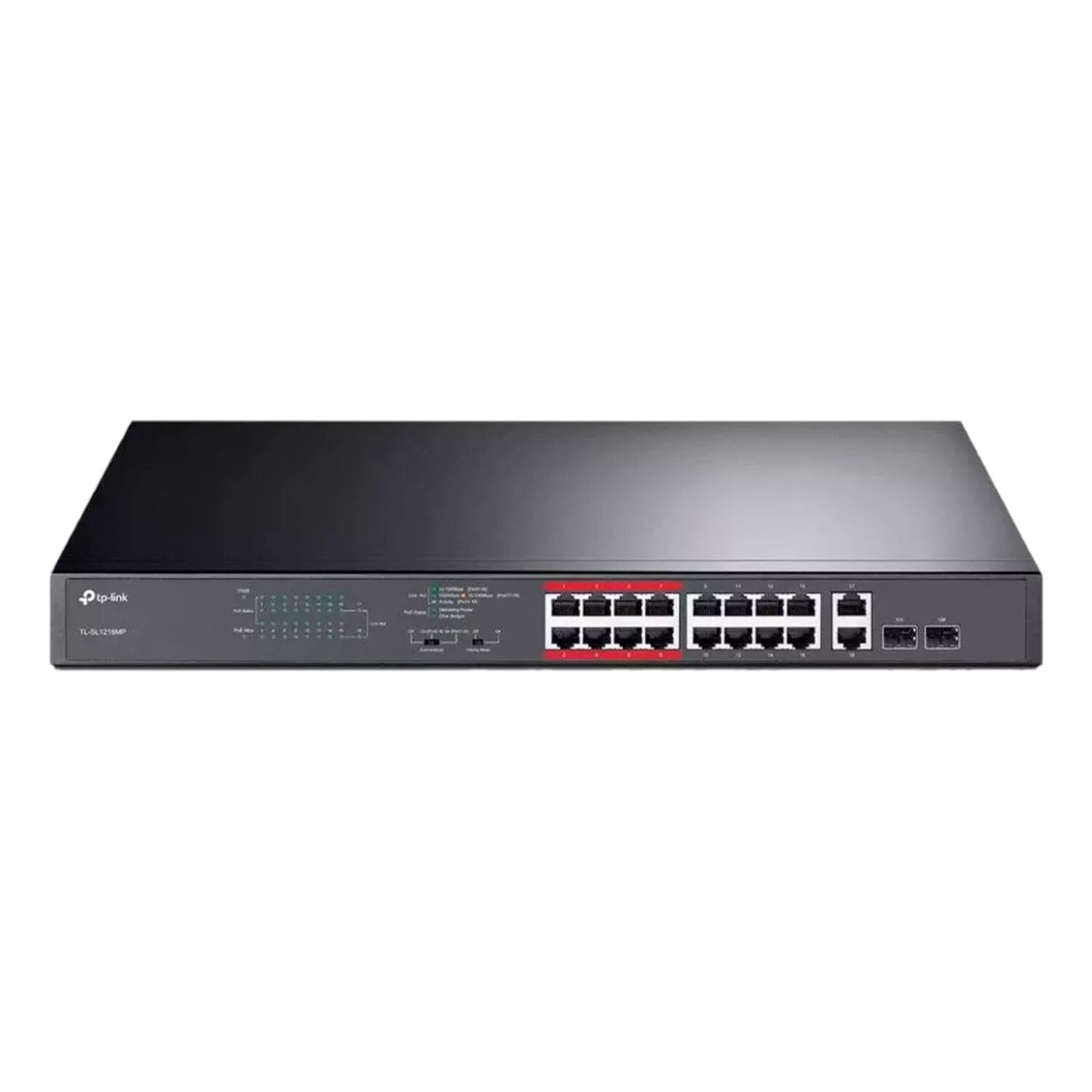 Switch 16 Puertos Poe 2 Puertos Gigabit Tp-link Tl-sl1218mp image number 0.0