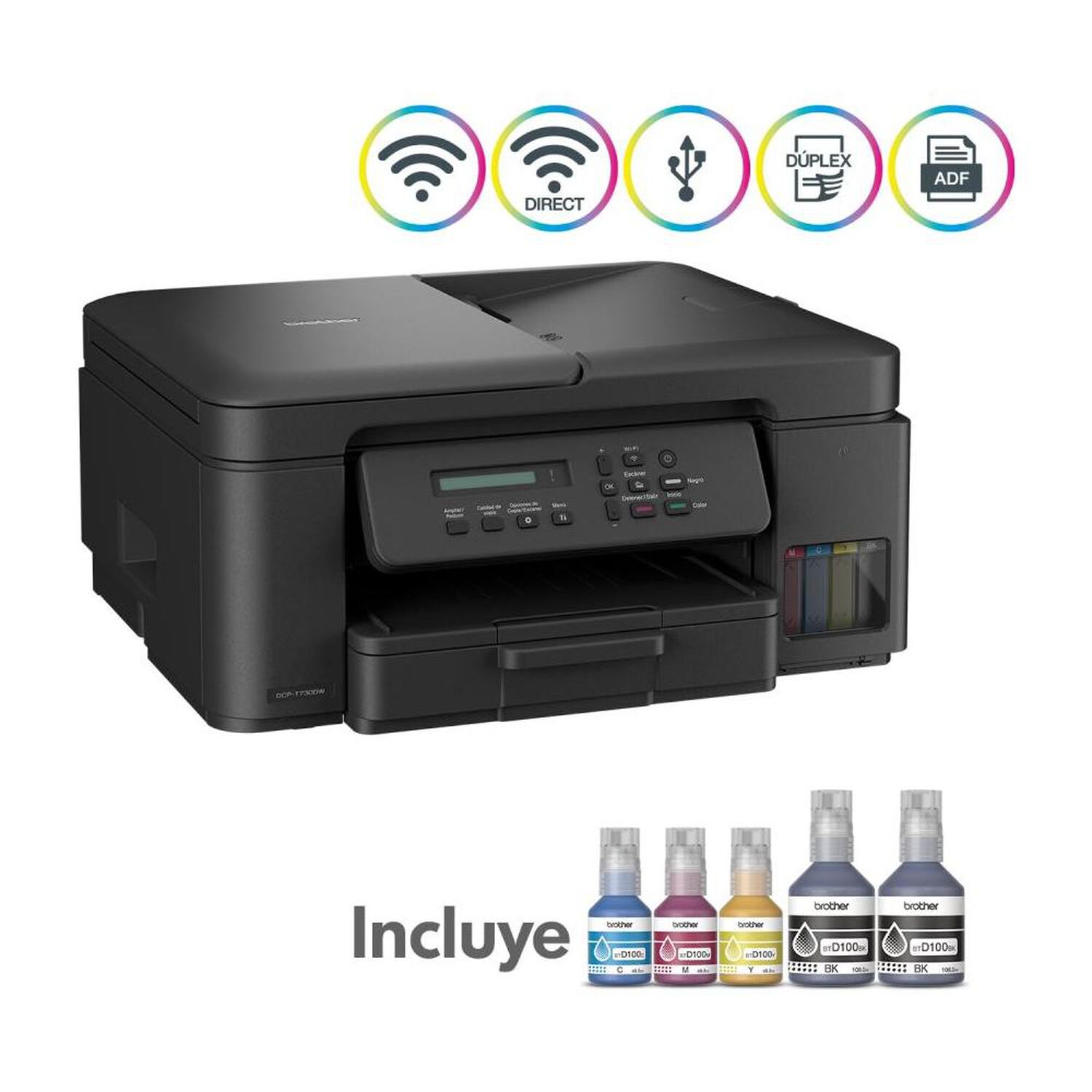 Impresora Multifuncional Brother DCPT730DW image number 1.0