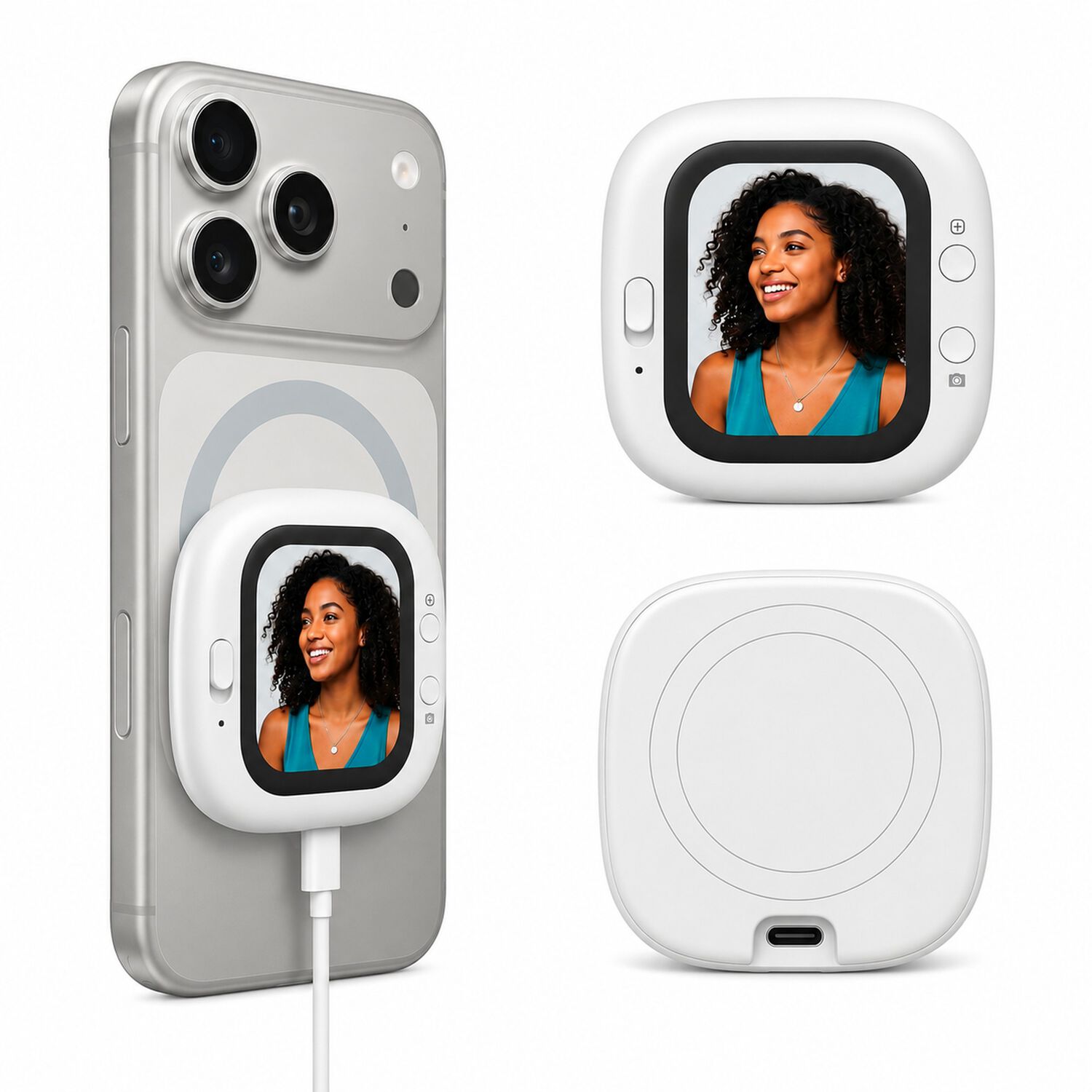 Pantalla Selfie Magn&eacute;tica Para Celular 2.0 Recargable Usb-c image number 3.0