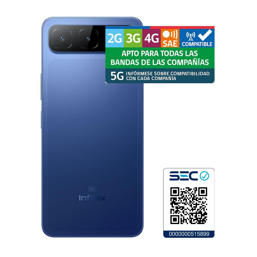 Smartphone Infinix Hot 60i / 5G / 128 GB / Shadow Blue / Liberado image number 4.0