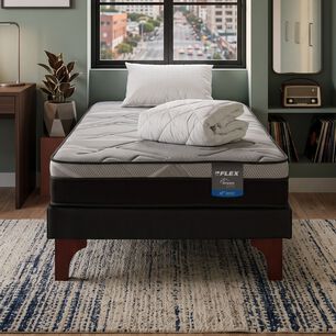 Cama Europea Flex Dream Pro / 1.5 Plazas + Almohada + Cubrecolch&oacute;n