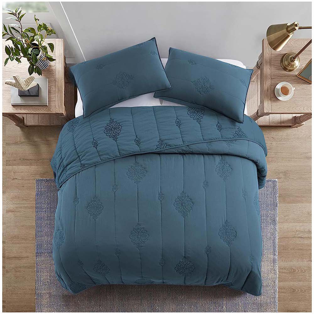 Cubrecama De Algodon Mandala 2 Plazas Azul image number 0.0