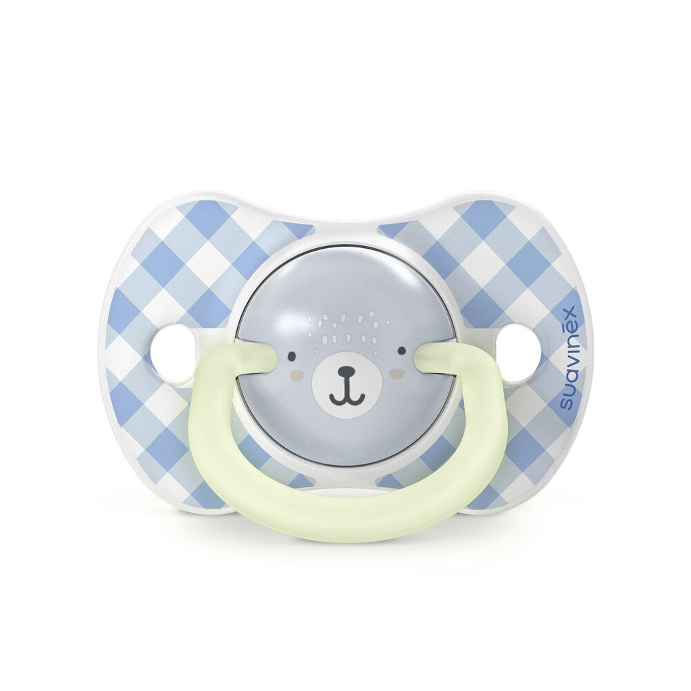 Chupete Noche Y D&iacute;a Fisiol&oacute;gico Silicona 0/6m 2u Wild Azul image number 3.0