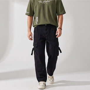 Pantalon Jeans Oversize Cargo Hombre