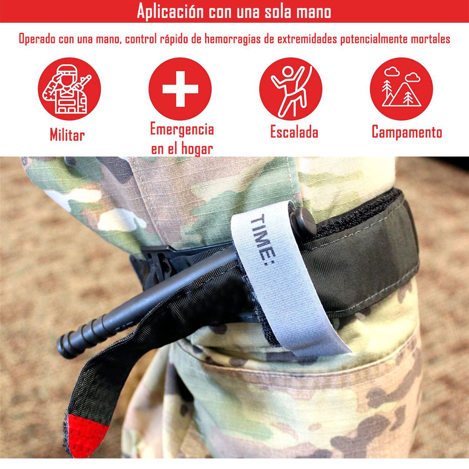 Torniquete Tactico Supervivencia Primeros Auxilios Oneder image number 4.0