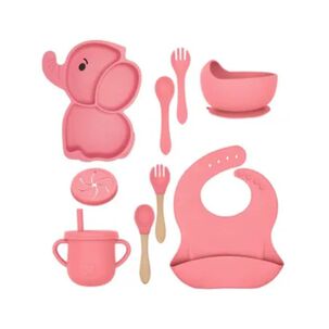Set De Alimentación Antideslizante 9 Piezas Bebé Silicona