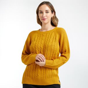 Sweater Liso Color Cuello Redondo Mujer Geps