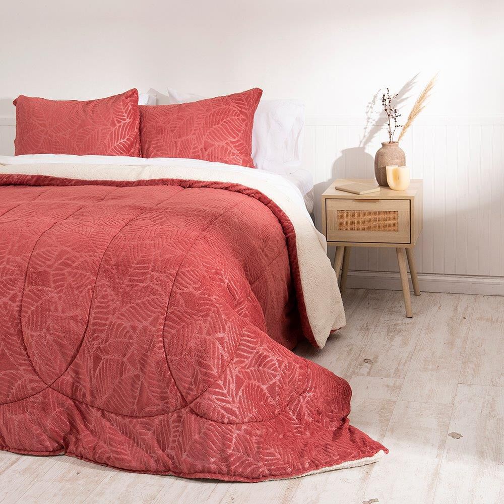 Plumon Coral Emboss 2 Plazas Cereza image number 3.0