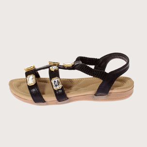 Sandalia Joyas Negro V&iacute;a Franca Art. 32110c31118black