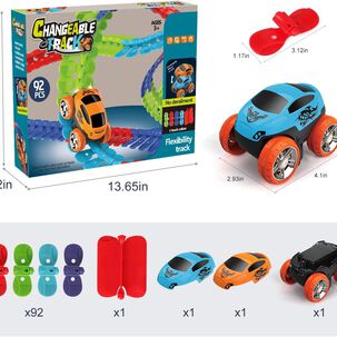 Autopista Magica Flexible Gravedad 0 92 Pcs Para Niños