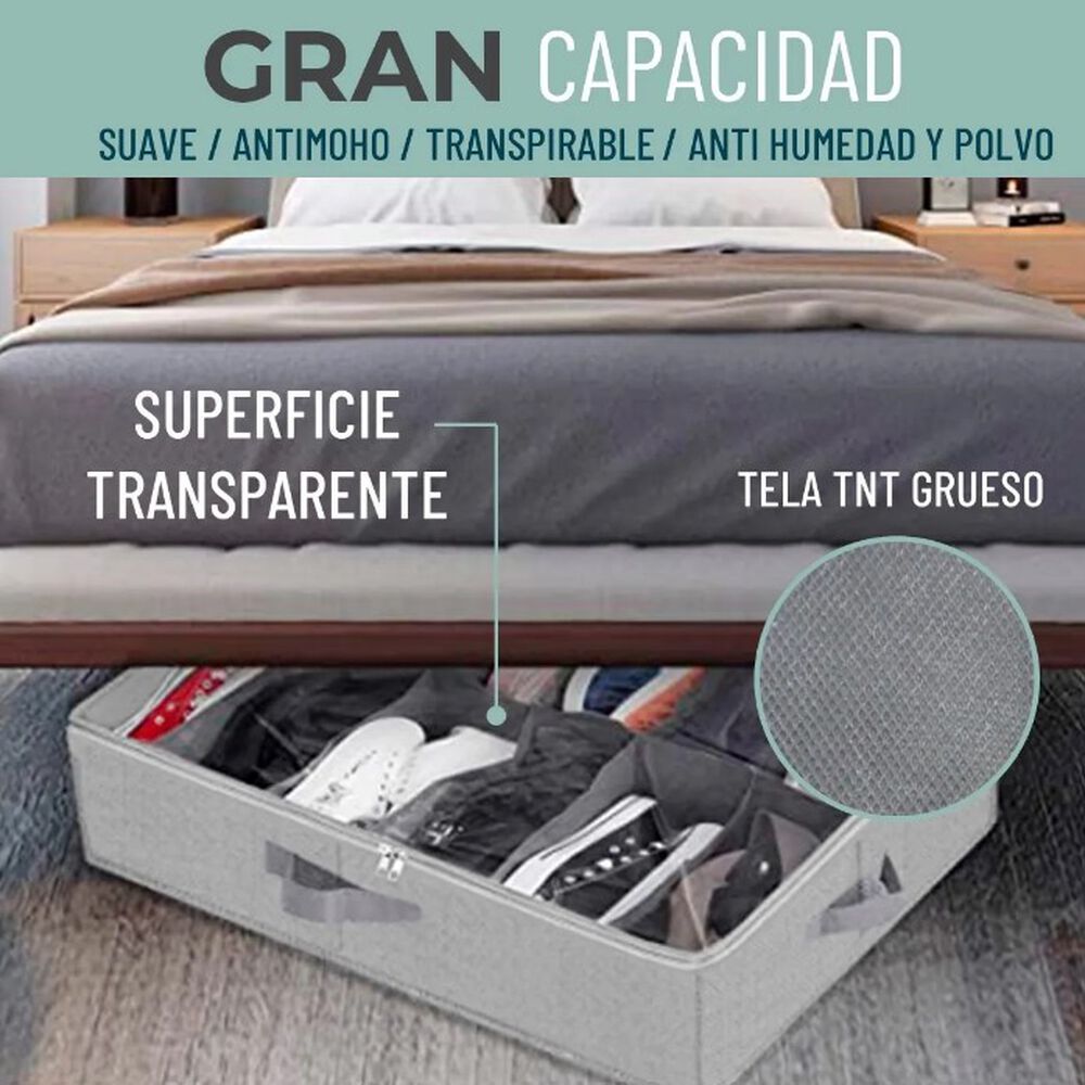 Organizador Zapatos Bajo Cama Almacenamiento Zapatero Set X2 image number 2.0