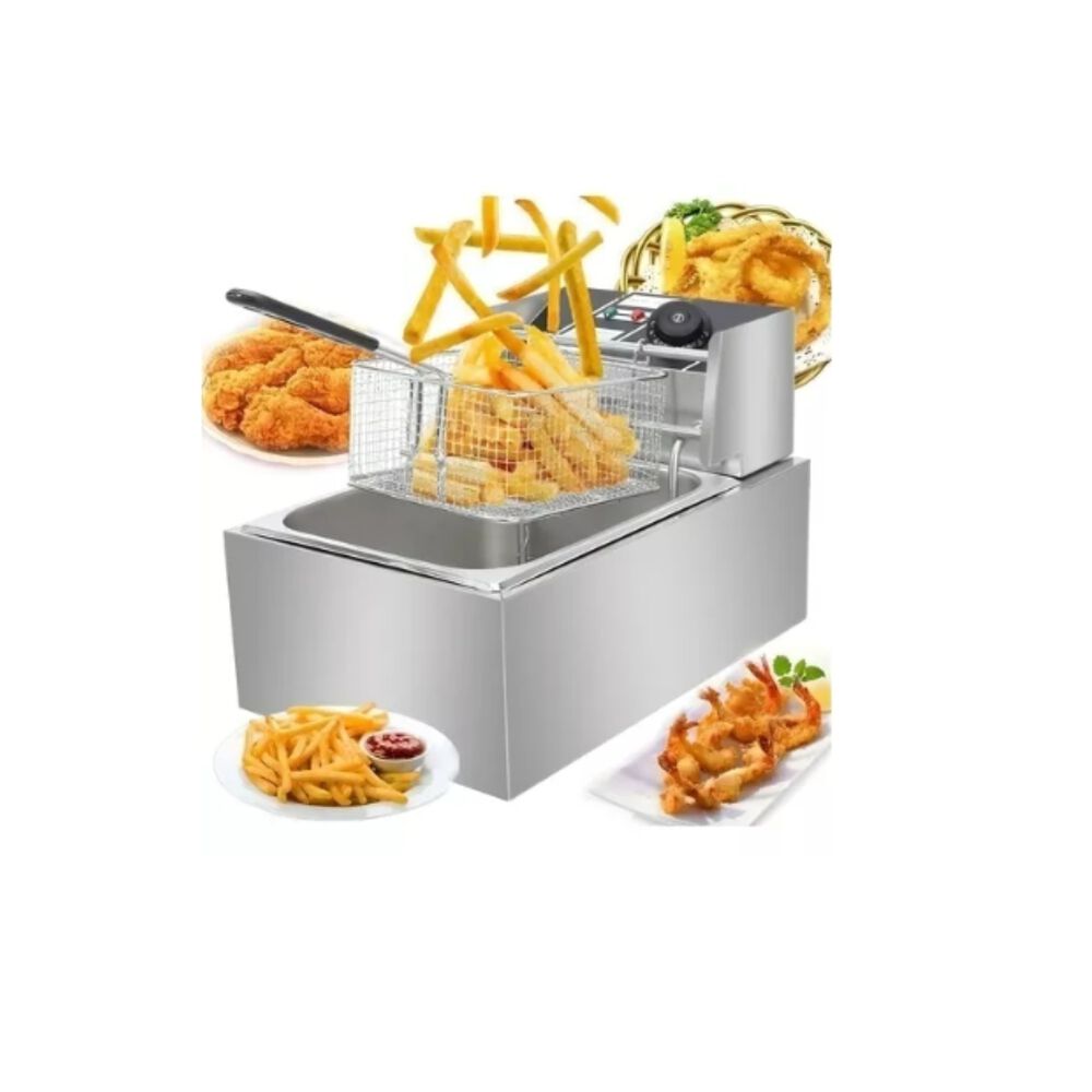 Freidora Eléctrica De Acero Con Tapa - 1 Canasto 6 Litros image number 3.0