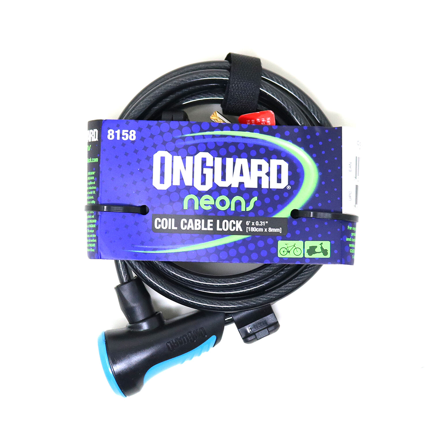 Candado Onguard Llave Espiral Ns Coil 180cmx8mm image number 2.0