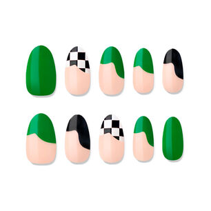 Muzmak - U&ntilde;as Press On Green Wave Almond 36 U.