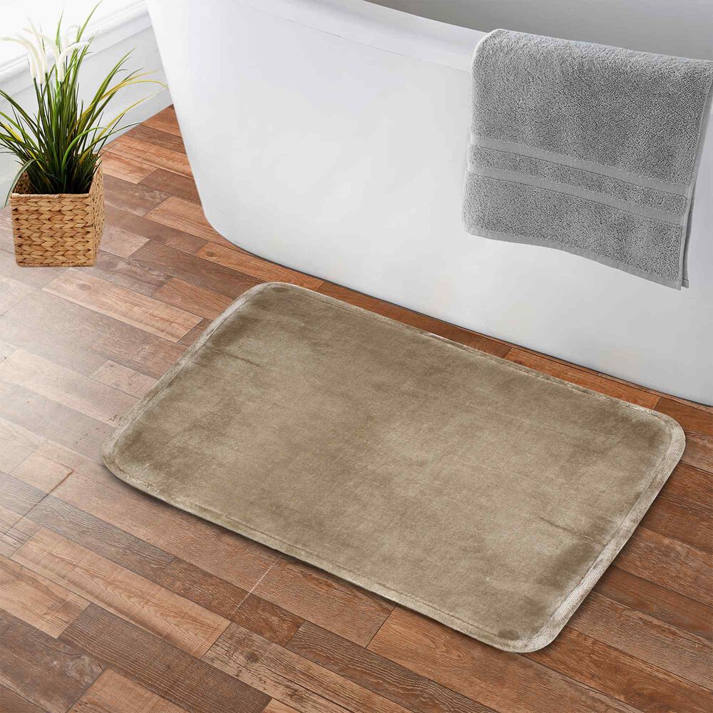 Alfombra De Ba&ntilde;o Nautica Home Flannel 40x60cm Antideslizante Beige image number 1.0