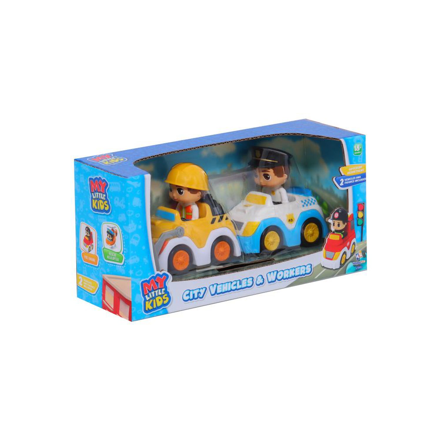 Set De 2 Veh&iacute;culos Urbanos Peque&ntilde;os Y 2 Figuras (2 Surtidos) Happyline image number 2.0