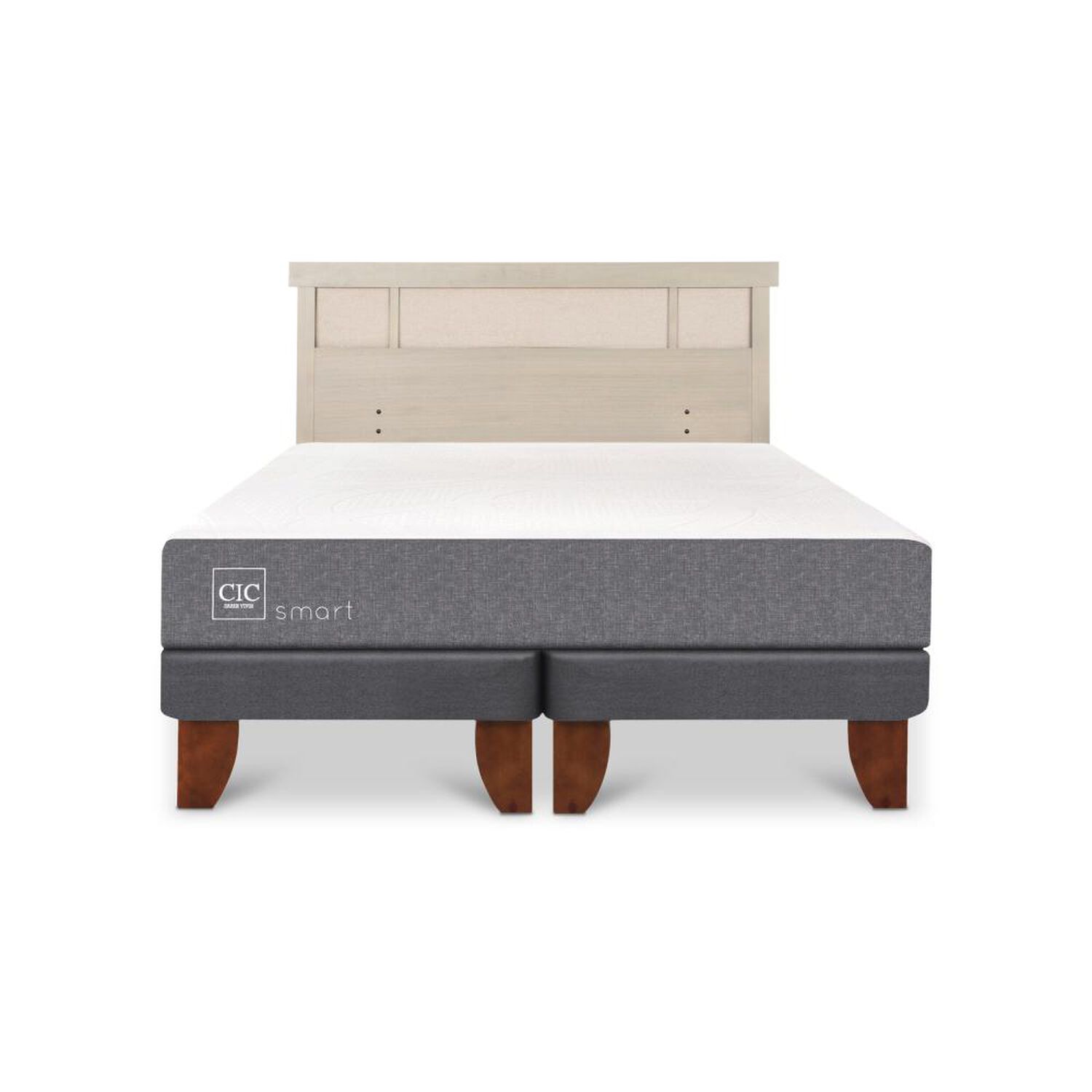 Cama Europea Cic Smart / King / Base Dividida + Respaldo image number 0.0