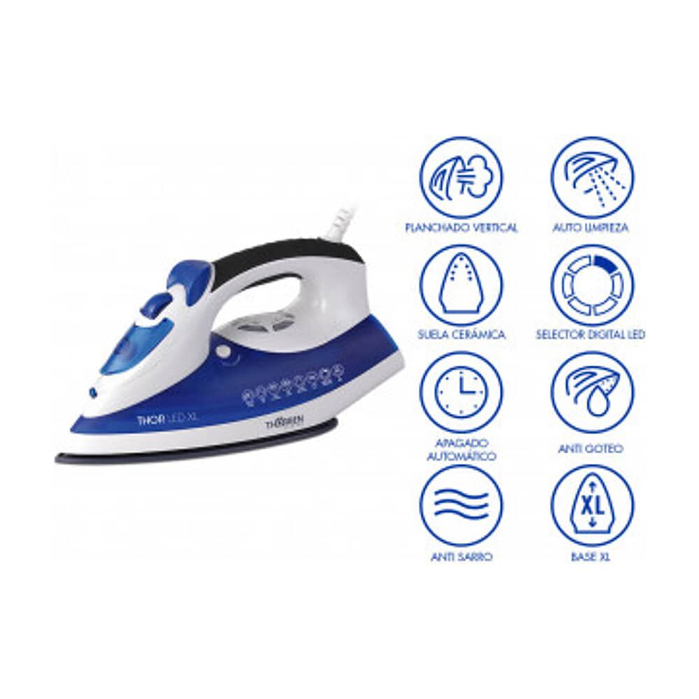 Plancha A Vapor Digital 2200w Thor Led Xl image number 2.0