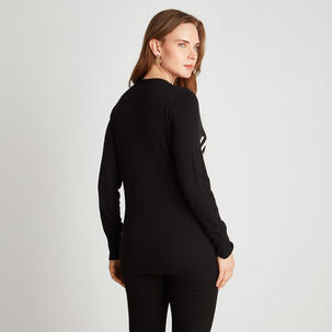 Sweater Negro Con Diseño