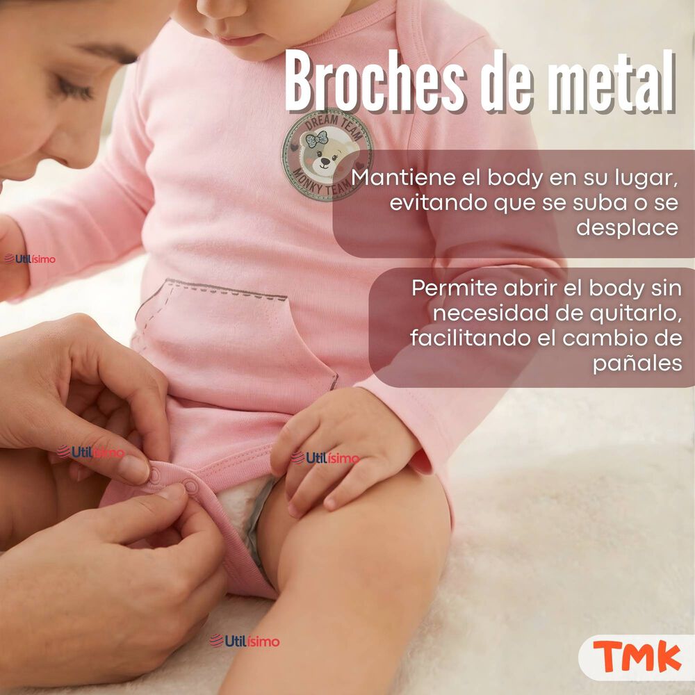 Pack 5 Bodys Manga Larga 100% Algod&oacute;n Beb&eacute; Ni&ntilde;a Sweet And Wild image number 6.0