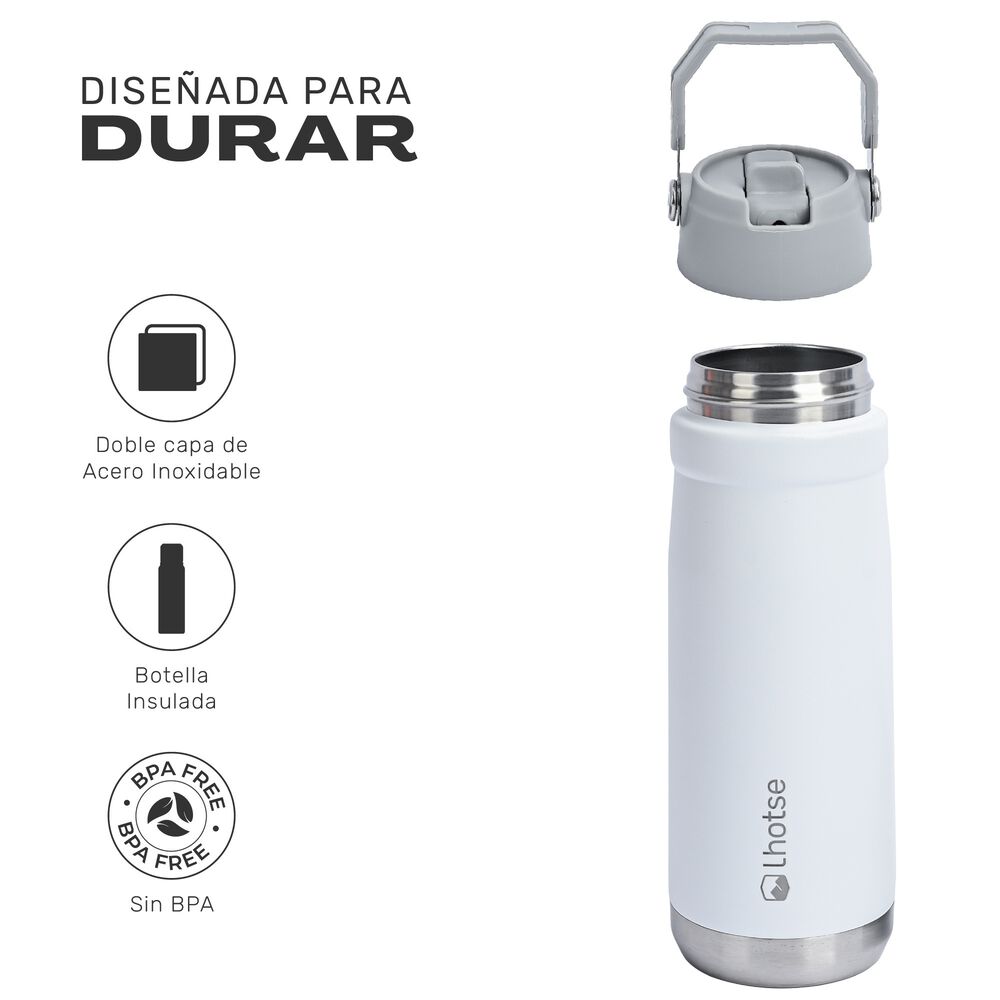 Botella T&eacute;rmica Insulada Lhotse Adventure 650ml White image number 2.0