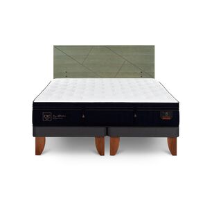 Cama Europea Cic Linea Premium / 2 Plazas / Base Dividida + Respaldo