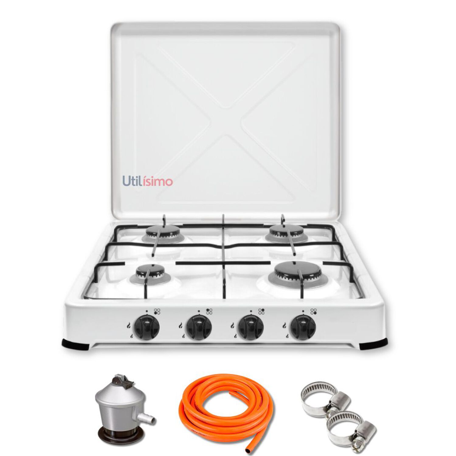 Cocina Encimera Gas Licuado 4 Platos + Kit De Instalaci&oacute;n image number 0.0