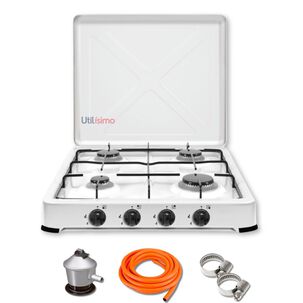 Cocina Encimera Gas Licuado 4 Platos + Kit De Instalaci&oacute;n
