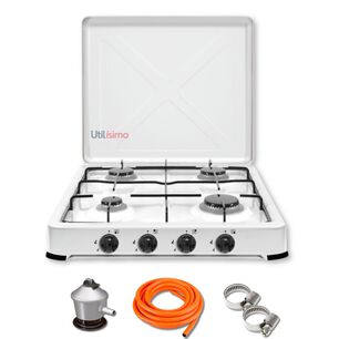 Cocina Encimera Gas Licuado 4 Platos + Kit De Instalaci&oacute;n
