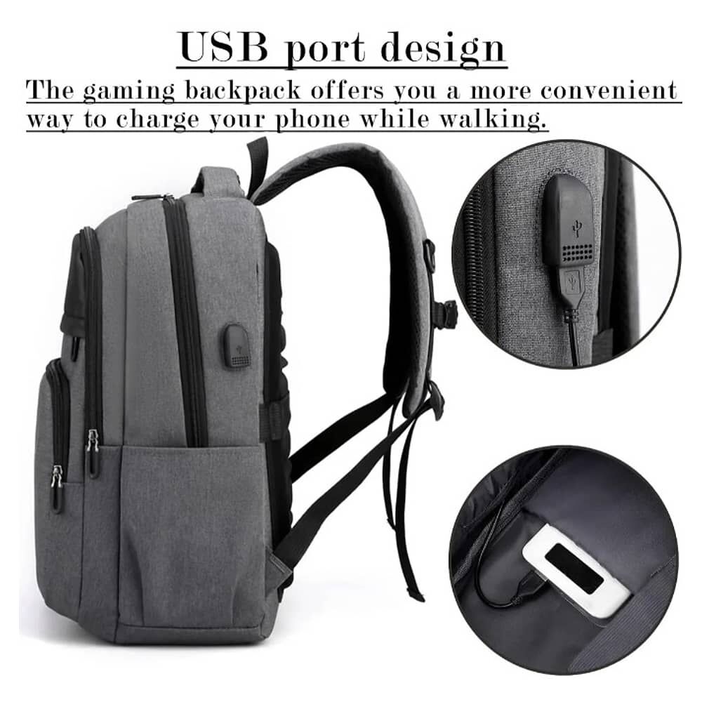 Bolso Mochila Transporte Antigolpes Para Playstation 5 Ps5 Gris Elegante image number 1.0