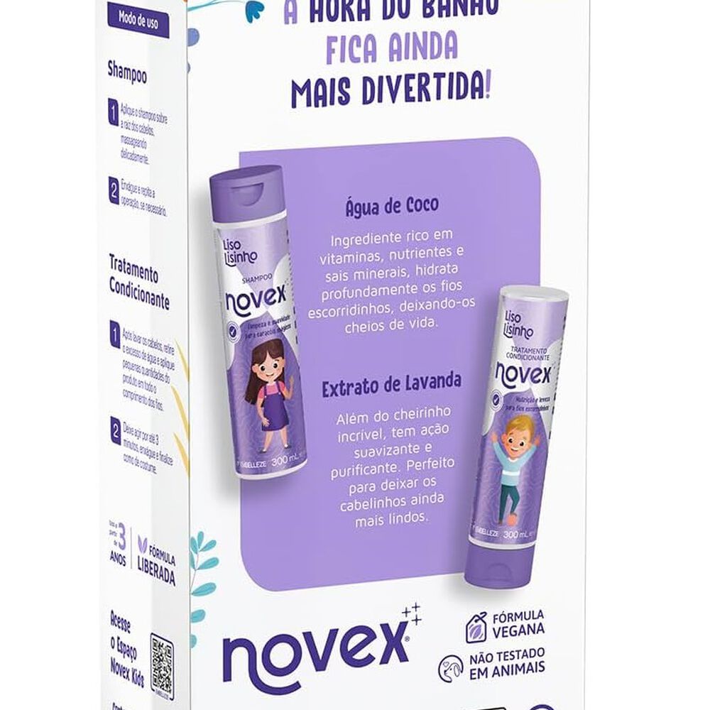 Kt Sh/acond Liso Lisinho 300ml Novex image number 1.0