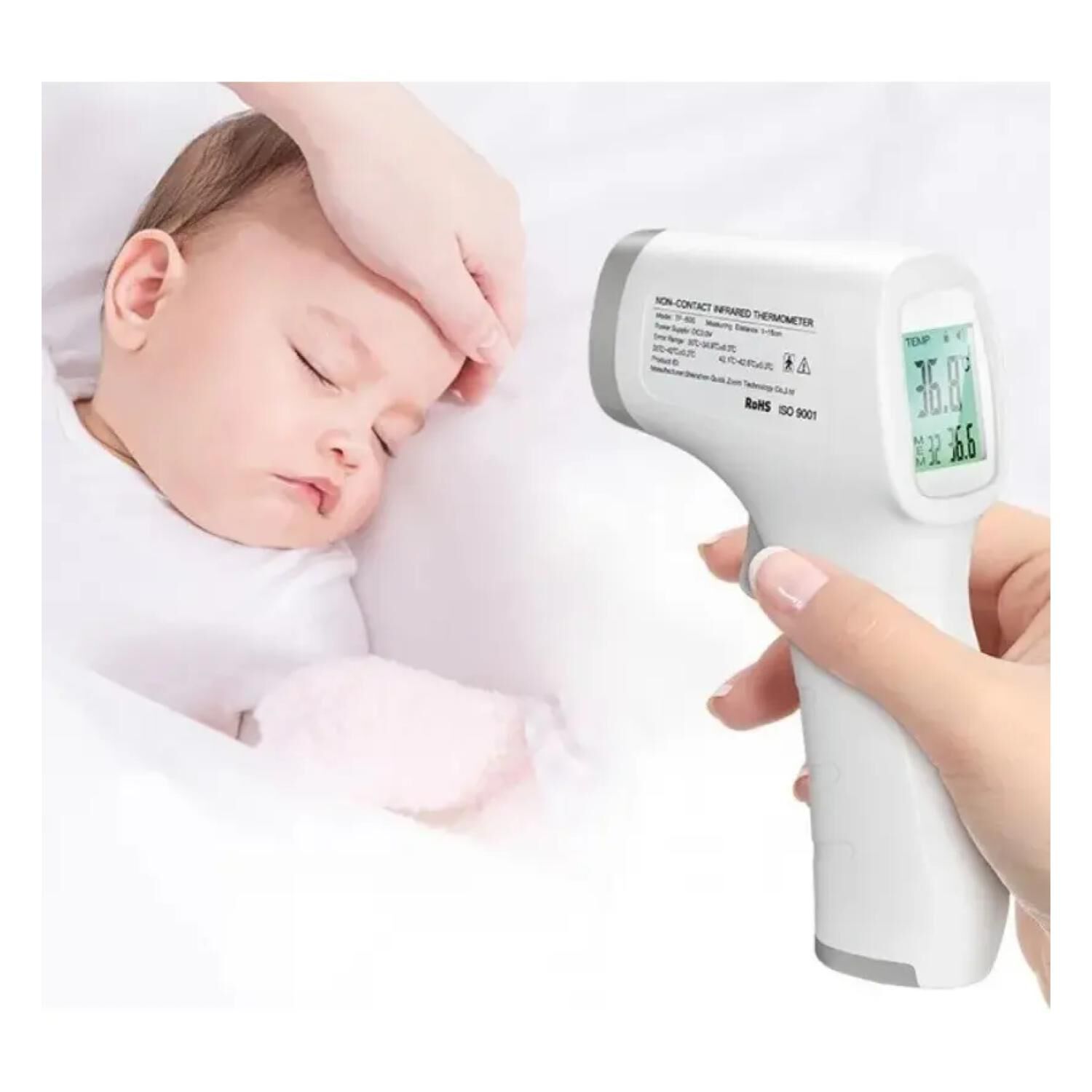Termometro Digital Infrarrojo Para Bebes Blanco Infnatil image number 2.0