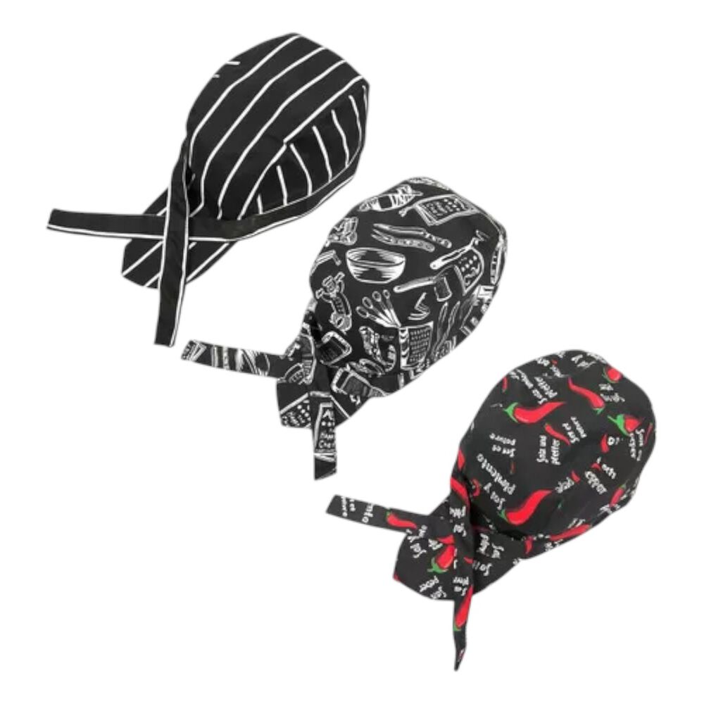 Gorro O Bandana De Cocina Chef Con Lazo Amarrable image number 3.0