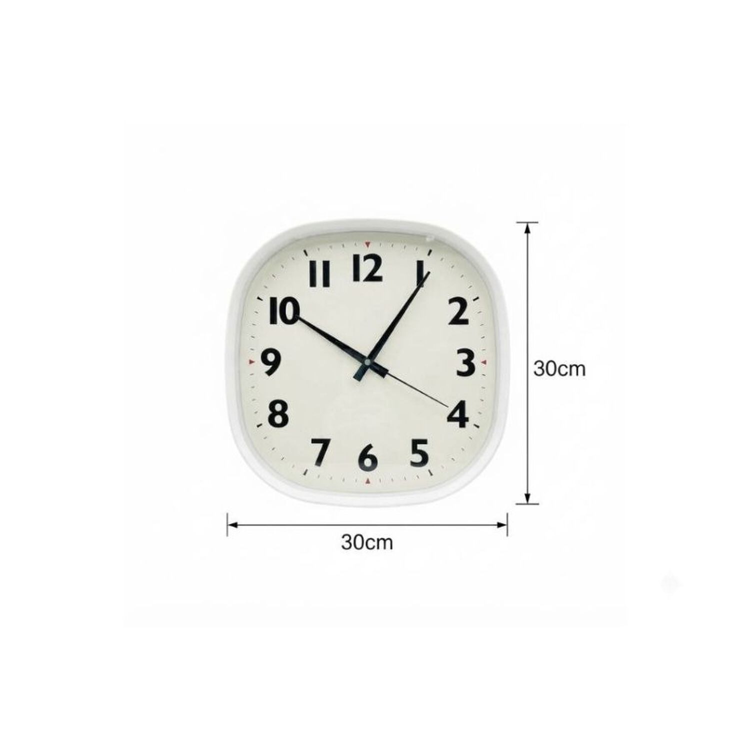 Reloj De Pared Mural Minimalista Cuadrado Anal&oacute;gico Blanco image number 4.0