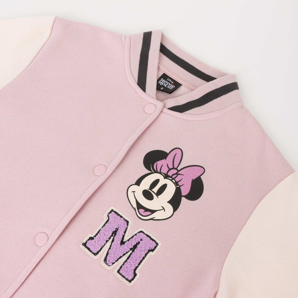 Chaqueta Ni&ntilde;a College Bomber Minnie Mouse Rosado Disney image number 2.0