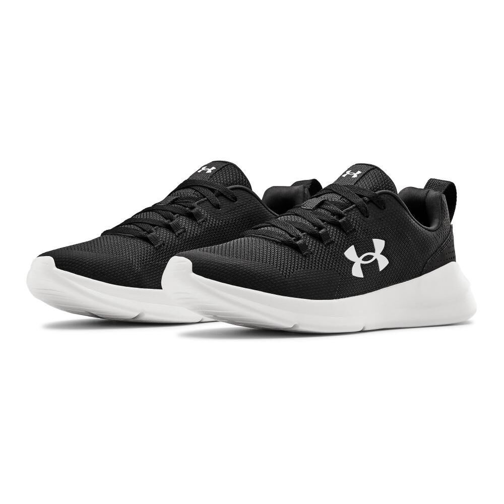 Zapatilla Running Hombre Under Armour Essential Negro/blanco image number 4.0