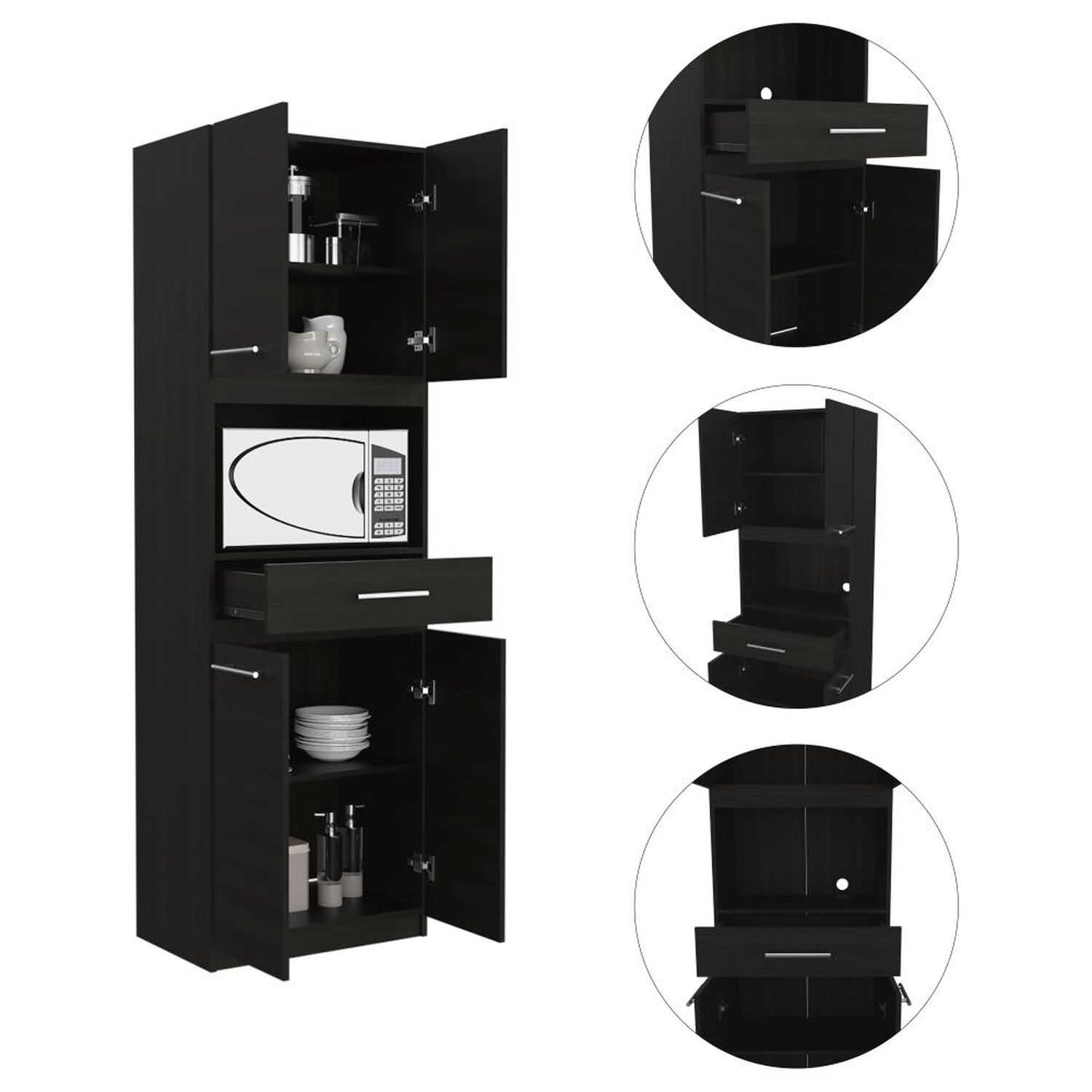 Mueble Microondas Tuhome Manchester / 4 Puertas / 1 Caj&oacute;n image number 9.0
