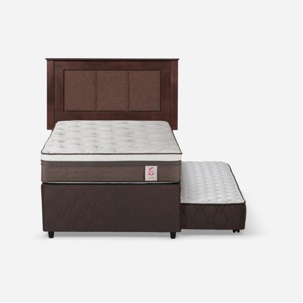 Cama Nido Rosen New Style 6 / 1.5 Plazas / Base Normal + Respaldo image number 1.0