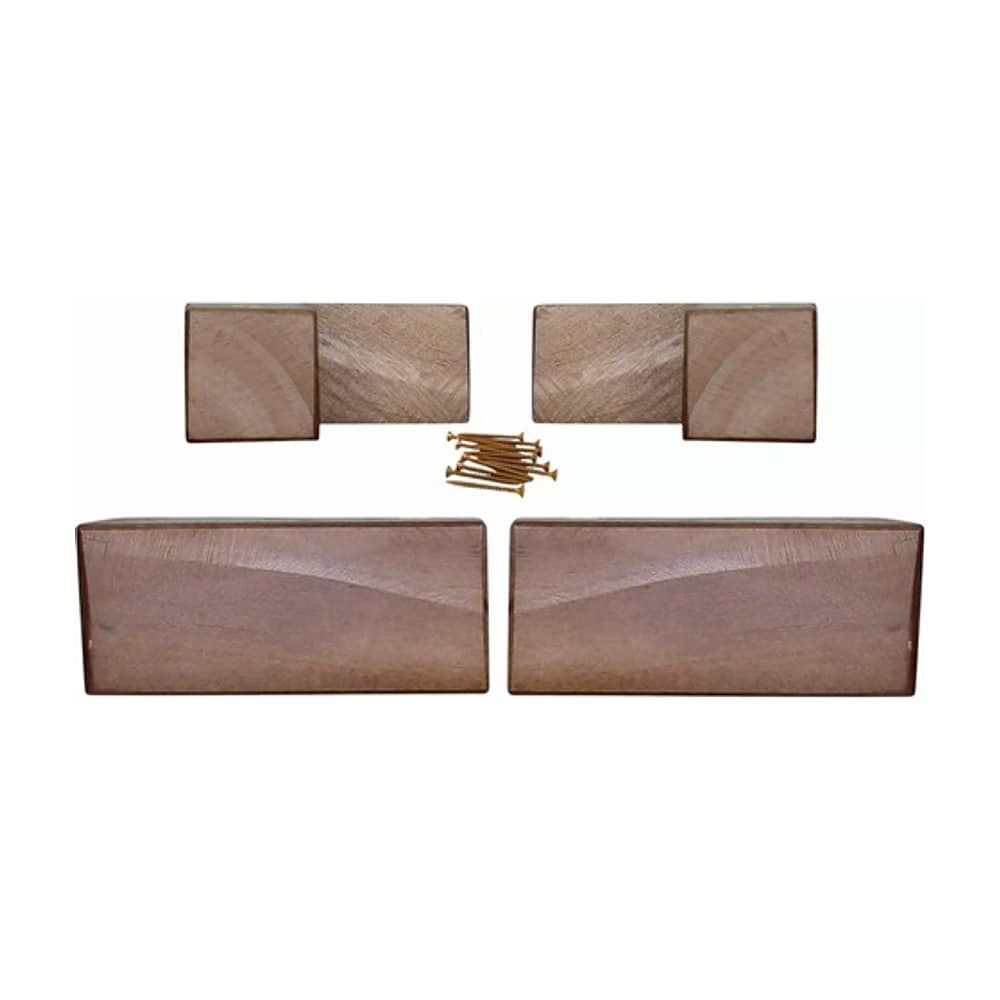 Kit 4 Patas Tipo L - Altura 4.5 Cm (chocolate) image number 1.0